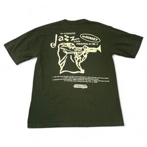 NEW wHIMSY x Destin Conrad Relaxed Fit Green Jazz Graphic Band T-Shirt — SMALL